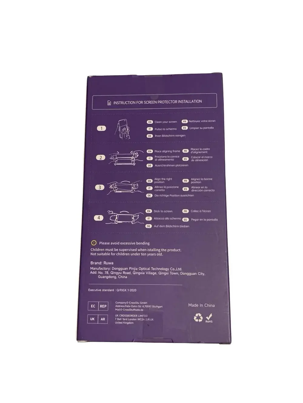 RUWA Screen Protector for iPhone 14 Plus / 13 Pro Max Clear 2-Pack 6.7 in NEW